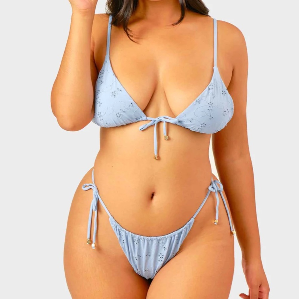 blackbough swim bikini blue eyelet